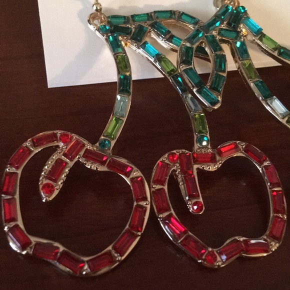 Crystal Cherry Earrings - Picture 3 of 5